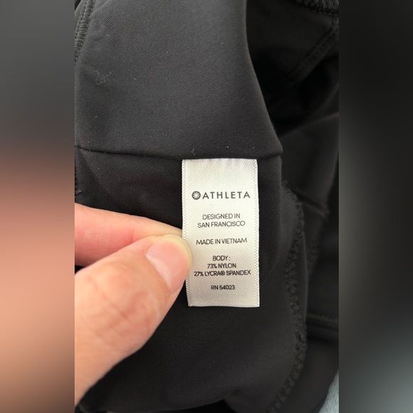 ATHLETA Legging Women's S Black Blue Stellar Tight Zipper Pockets - Picture 4 of 5